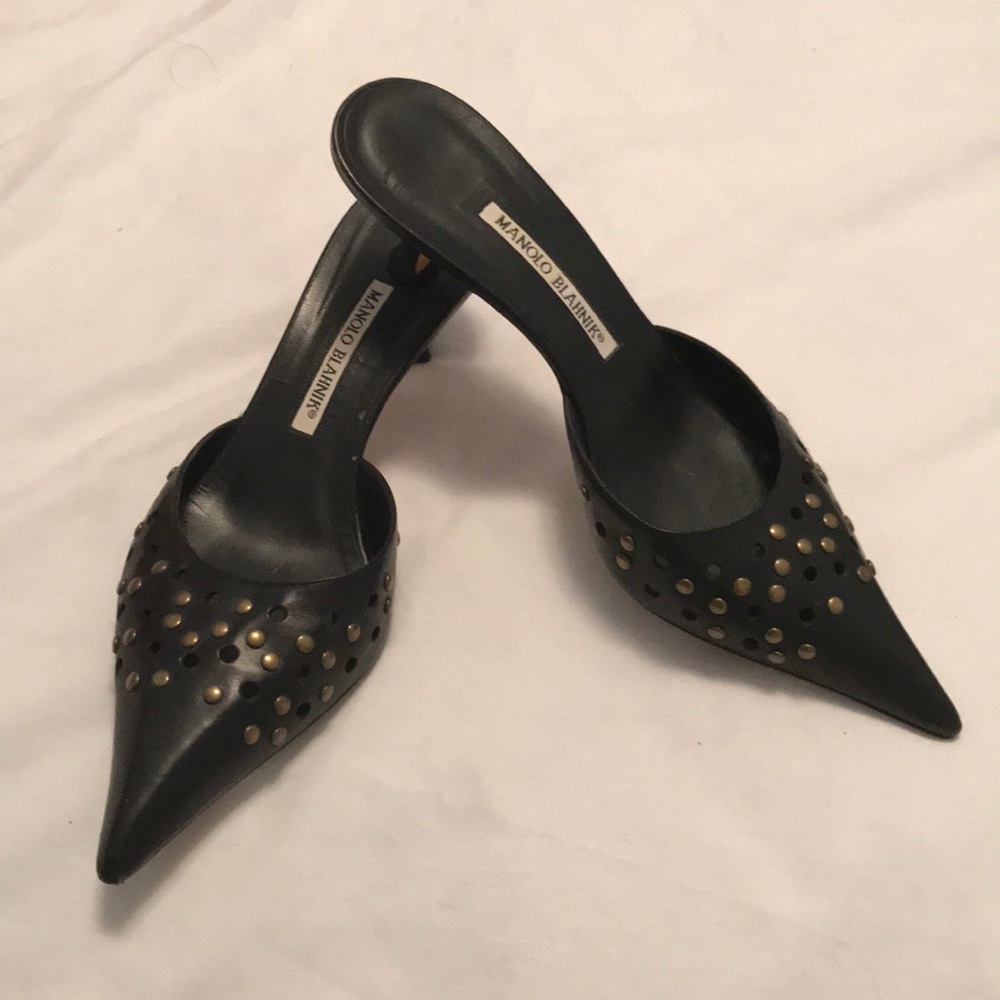 Manolo Blahnik mules!  Excellent condition!